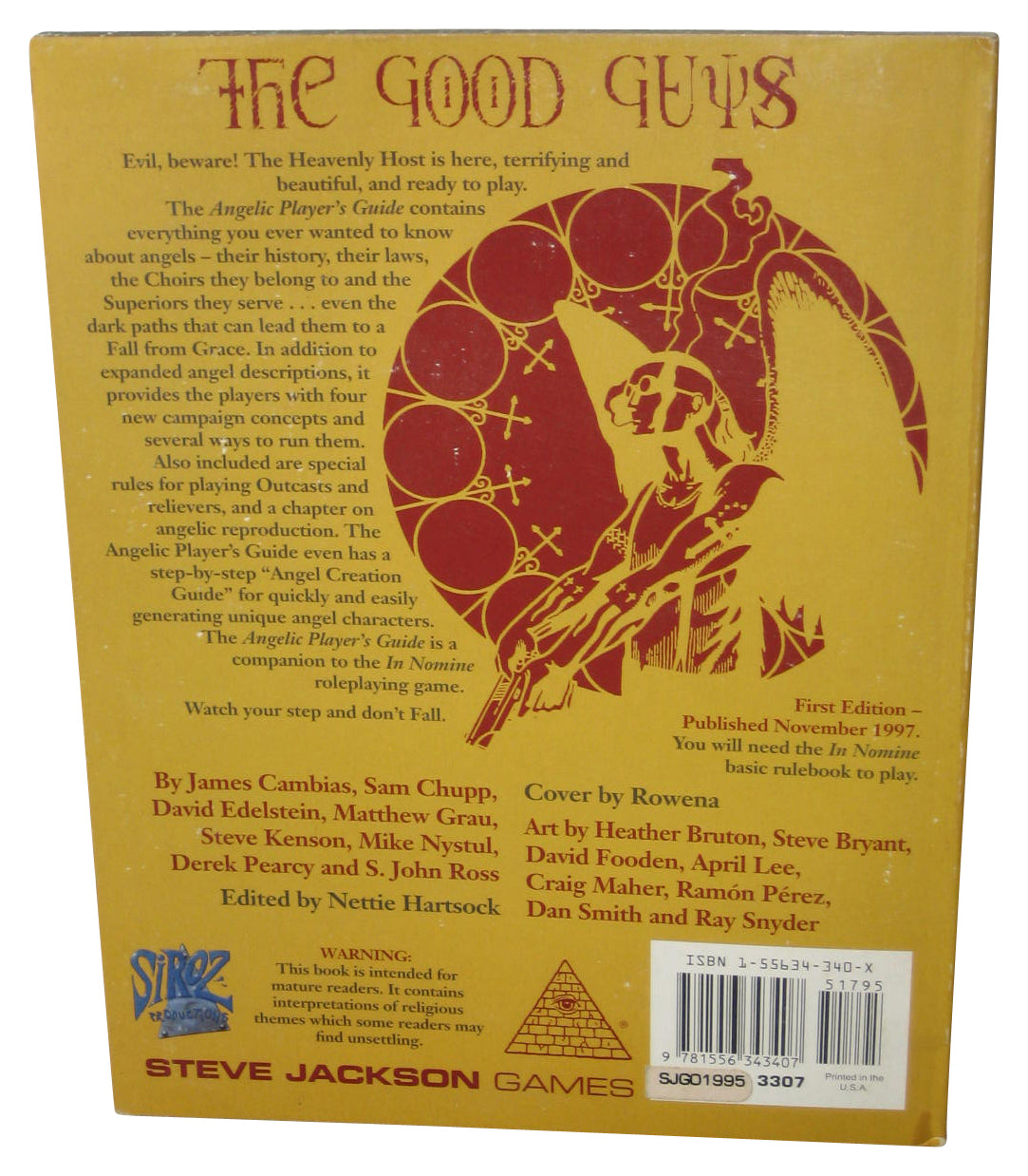 In Nomine Angelic Player's Guide (1997) Paperback Book