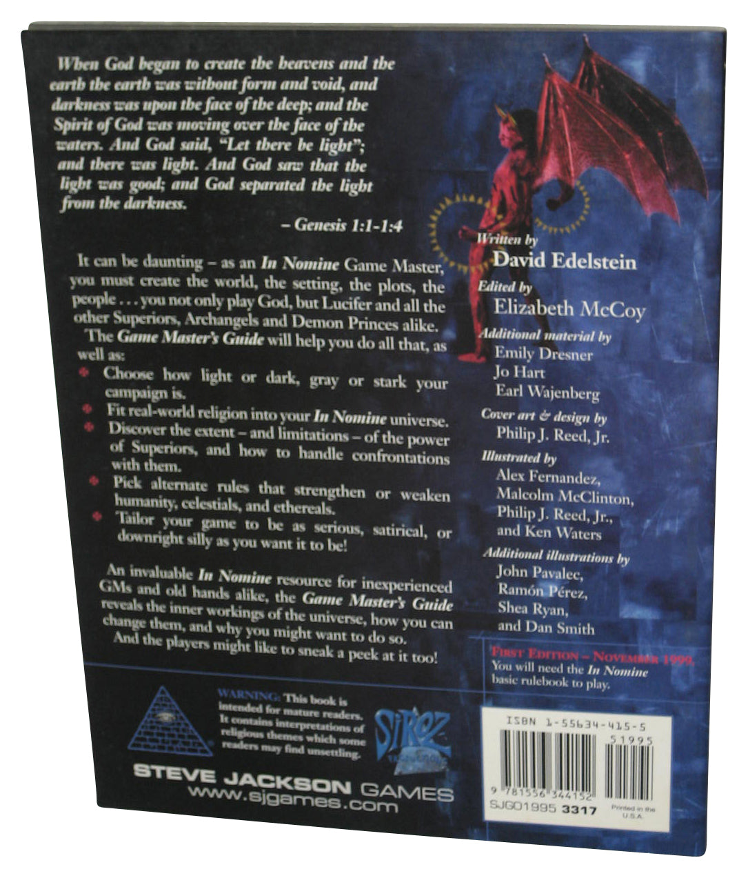 In Nomine Game Masters Guide (1997) Paperback Book