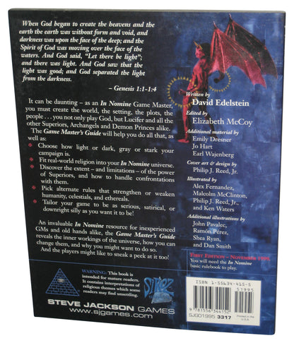 In Nomine Game Masters Guide (1997) Paperback Book