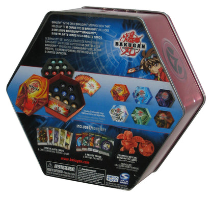 Bakugan Bakuswap Series (2008) Red Pyrus Dragonoid Tin w/ Cards