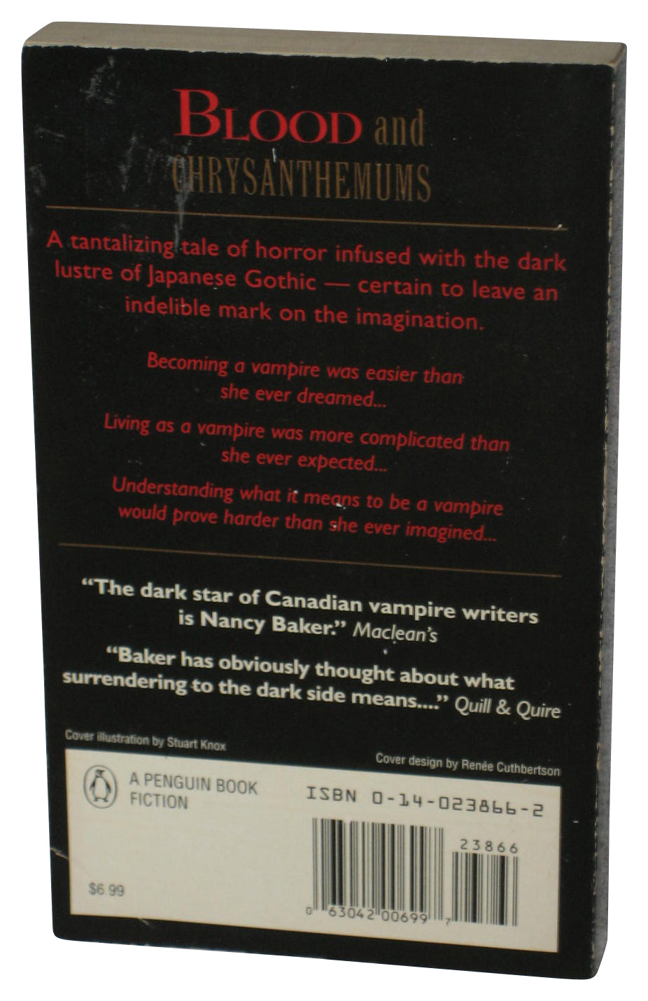 Blood And Chrysanthemums A Vampire Novel (1995) Paperback Book