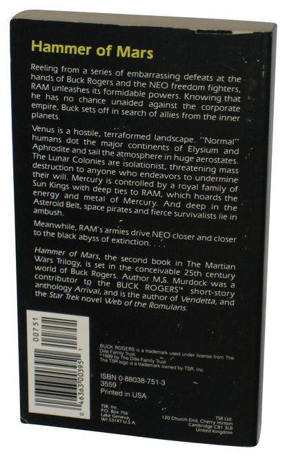 Buck Rogers Hammer of Mars (1990) Paperback Book - (M.S. Murdock)