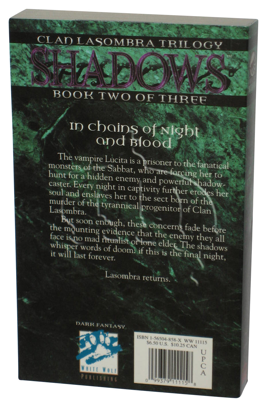 Vampire The Masquerade Shadows Clan Lasombra (2002) Paperback Book