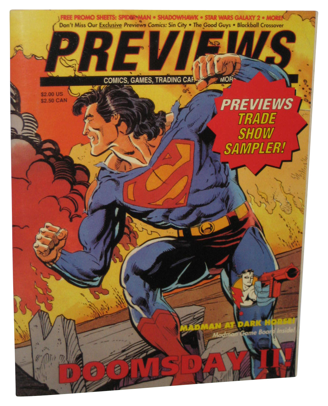 Previews (1994) Magazine Book w/ File Card Sheet - (Superman Cover)