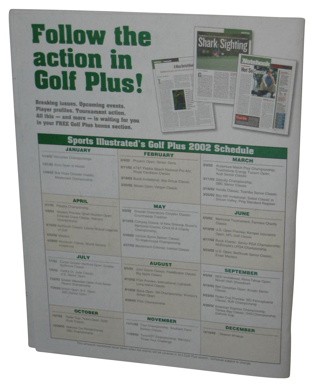 Sports Illustrated Vol. 96 No. 2 January 14 2002 Magazine Book - (Michael Jordon Cover)