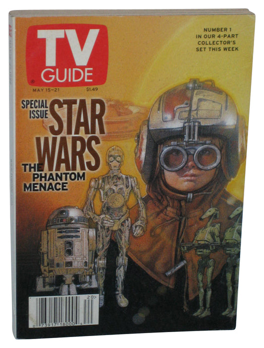TV Guide Star Wars The Phantom Menace TV Guide May 15-21 Young Anakin Cover Paperback Book