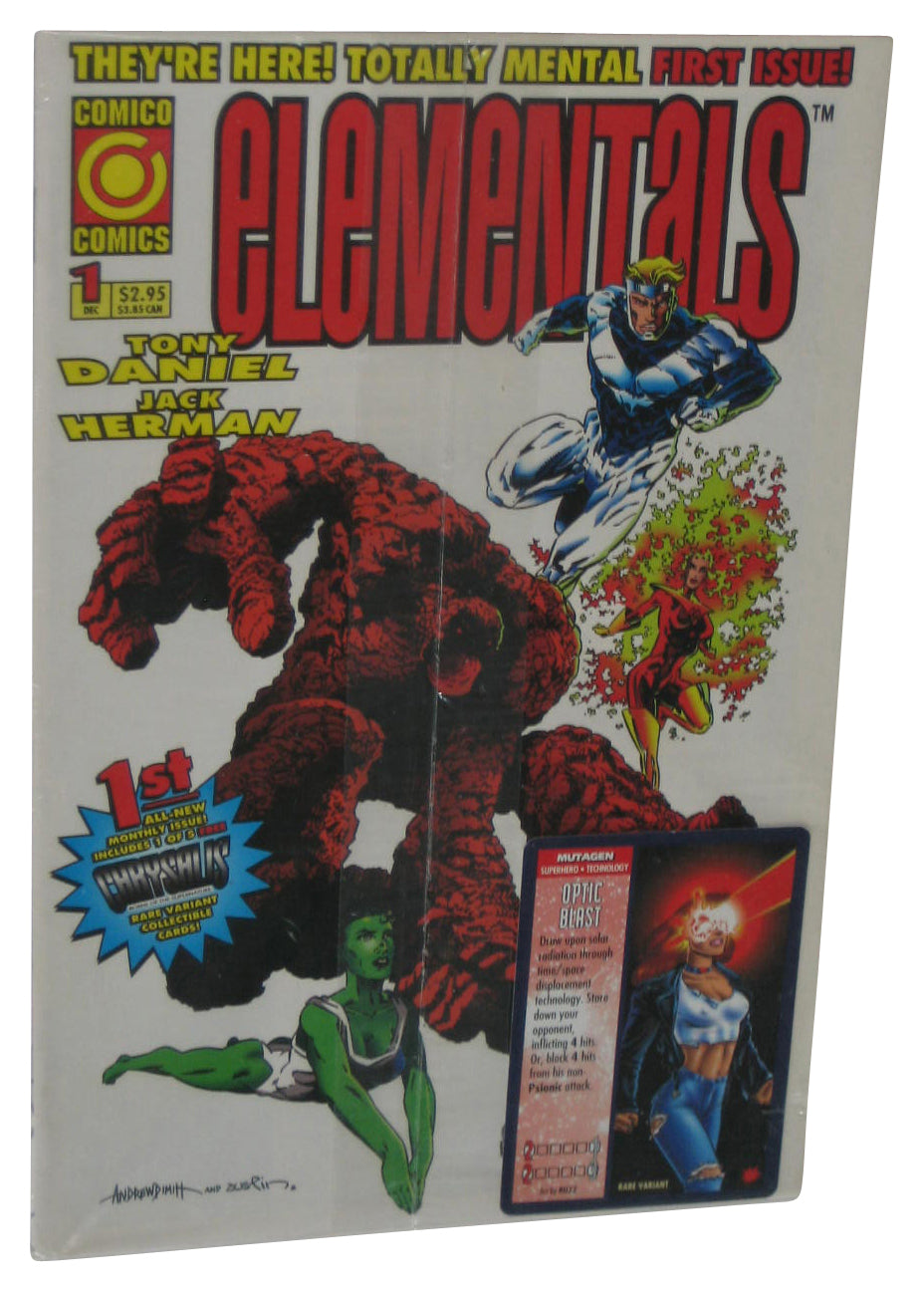 Elementals Comico Comics (1984) Sealed Paperback Book w/ Trading Card