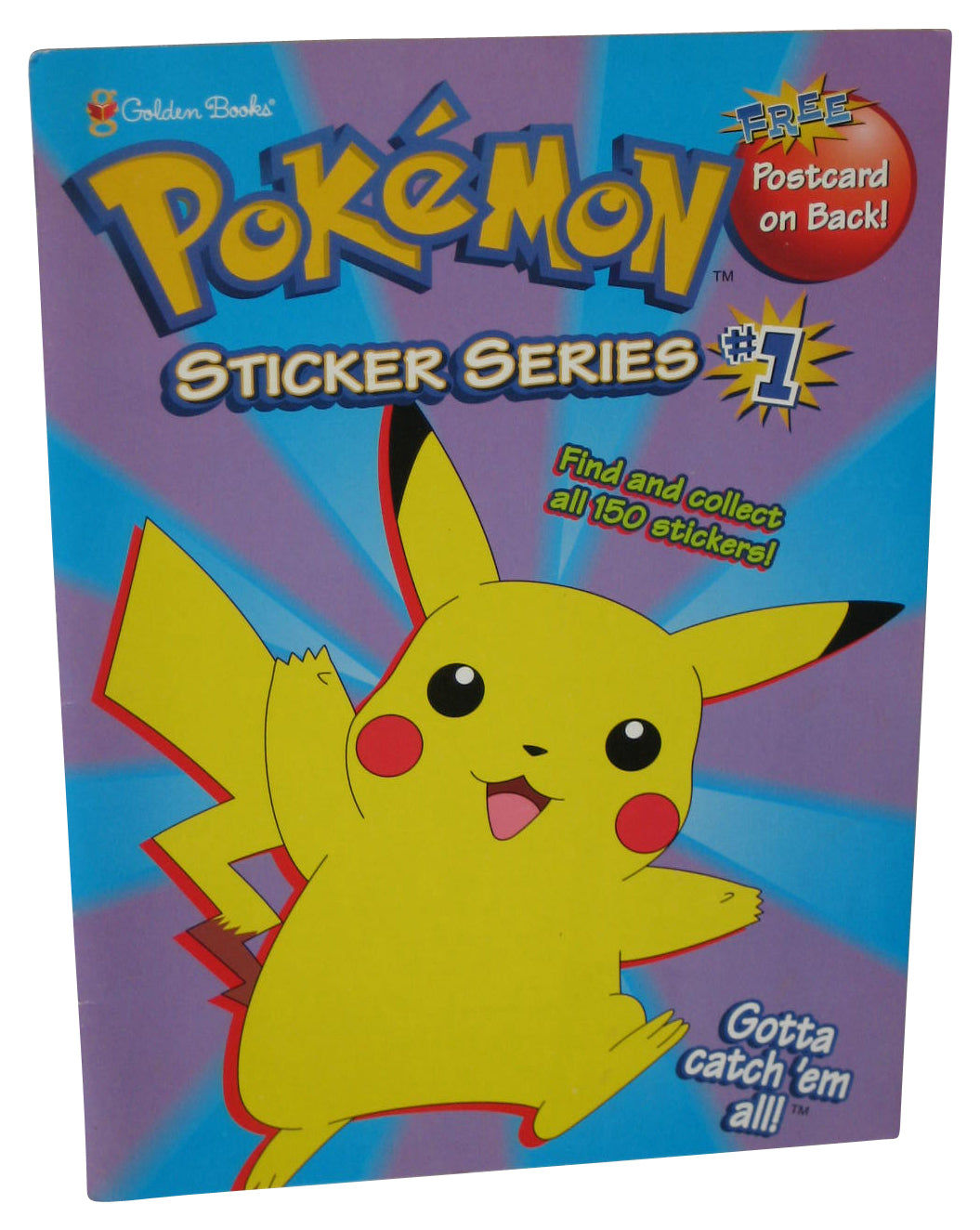Pokemon Sticker Series #1 Golden Books (1999) Paperback Book w/ Poster & Postcard
