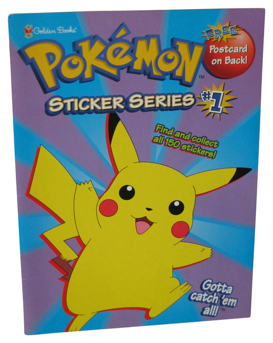 Pokemon Sticker Series #1 Golden Books (1999) Paperback Book w/ Poster & Postcard
