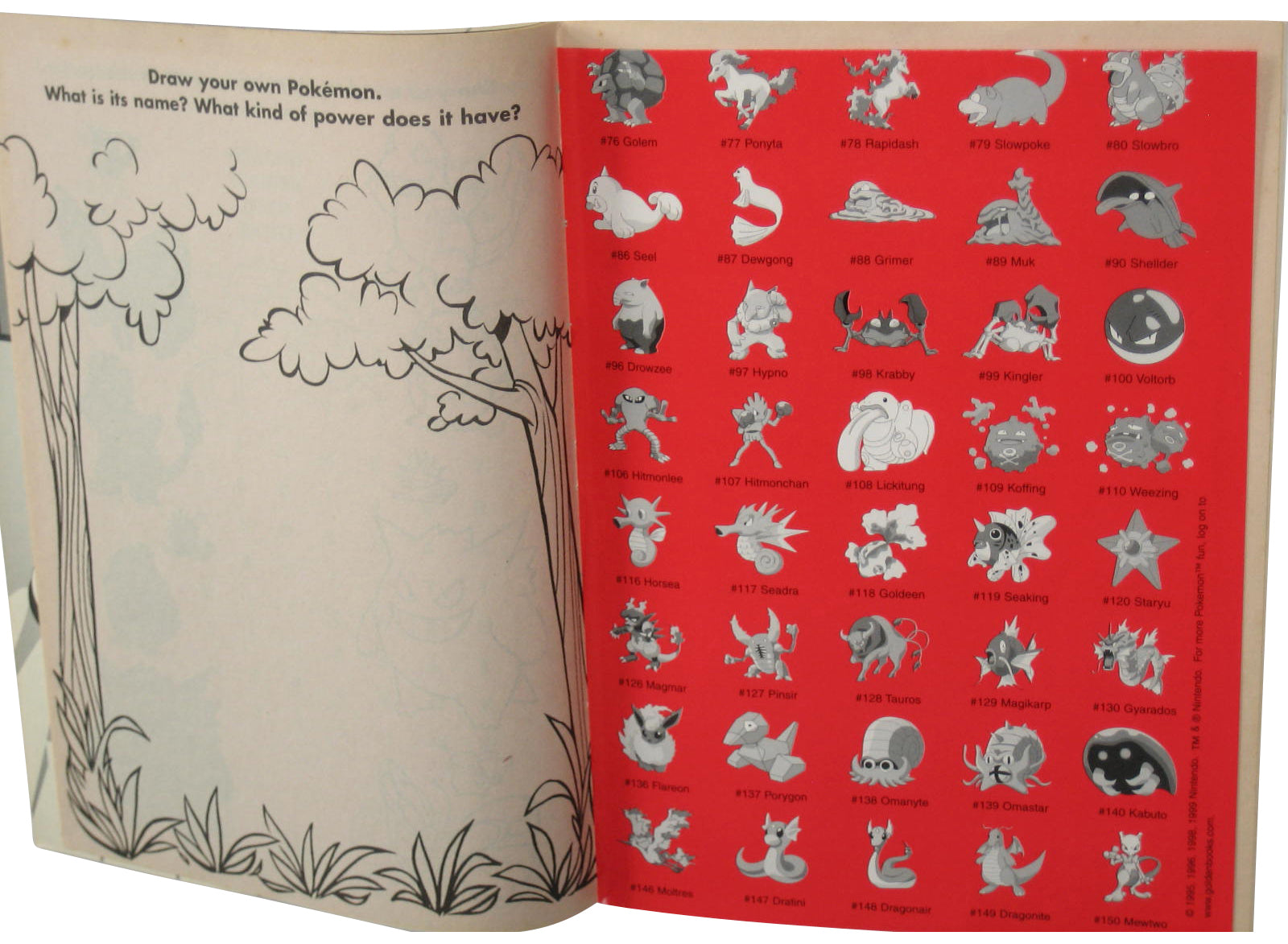 Pokemon Sticker Series #1 Golden Books (1999) Paperback Book w/ Poster & Postcard