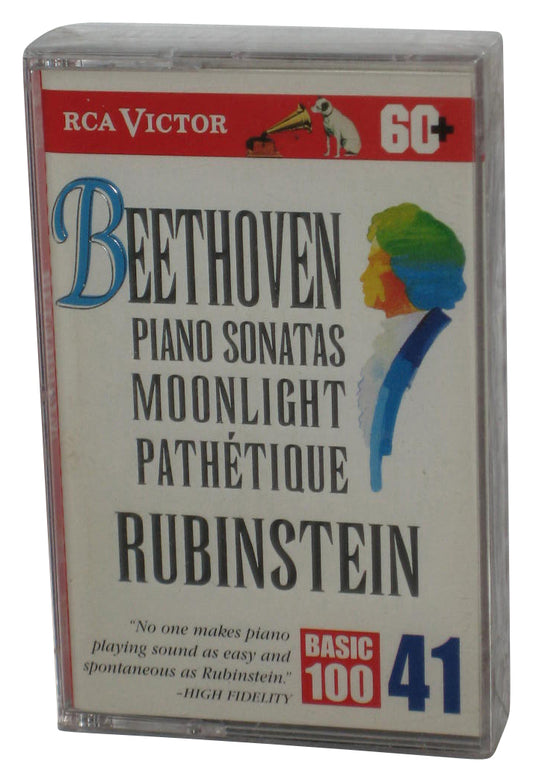 Beethoven Piano Sonatas Moonlight Pathetique Rubinstein Basic 100 Cassette Tape 41