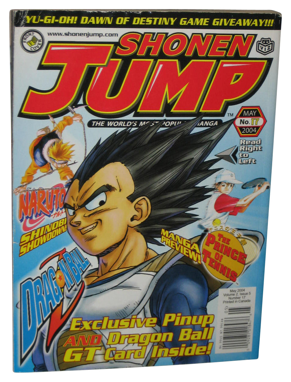 Shonen Jump May 2004 Anime Manga Magazine Book #17 - (Dragon Ball Vegeta Cover)