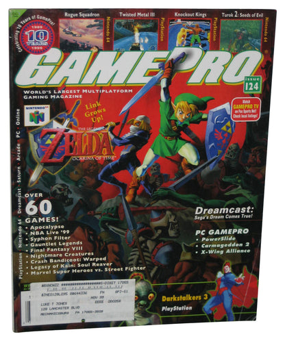 GamePro January 1999 Magazine Book #124 - (Zelda Ocarina of Time Cover)