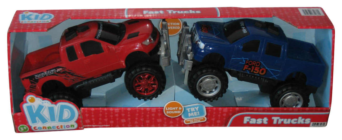 Kid Connection Fast Trucks (2020) Walmart Light & Sound Toy Car 2-Pack
