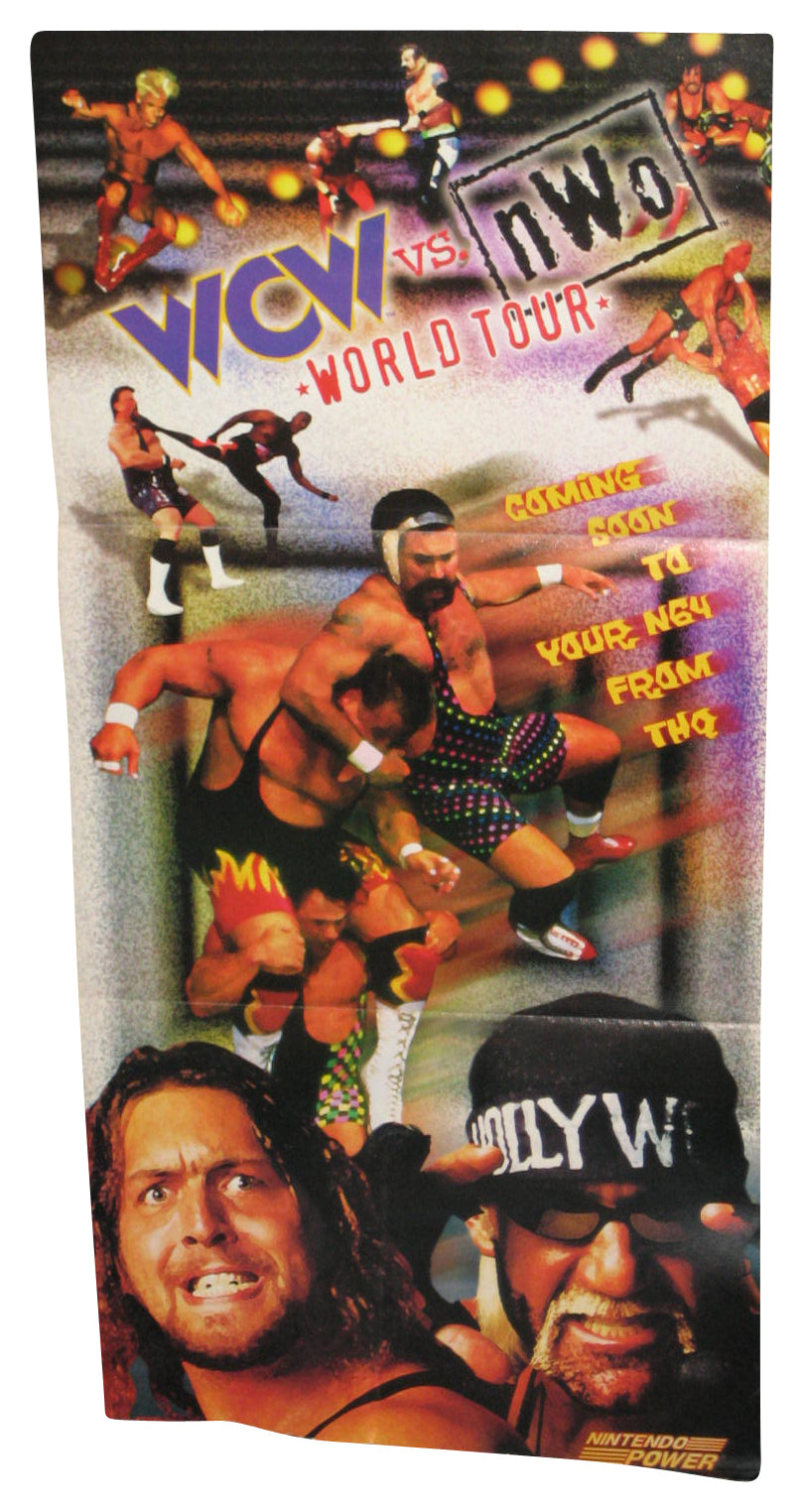 Nintendo Power WCW vs NOW World Tour N64 THQ Video Game Pull-Out Poster
