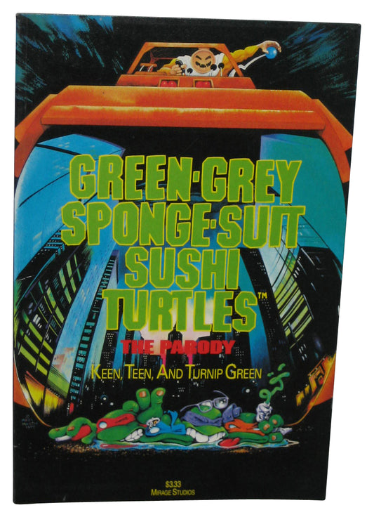 Marvel Green-Grey Sponge-Suit Sushi Turtles Parody (1990) Paperback Book