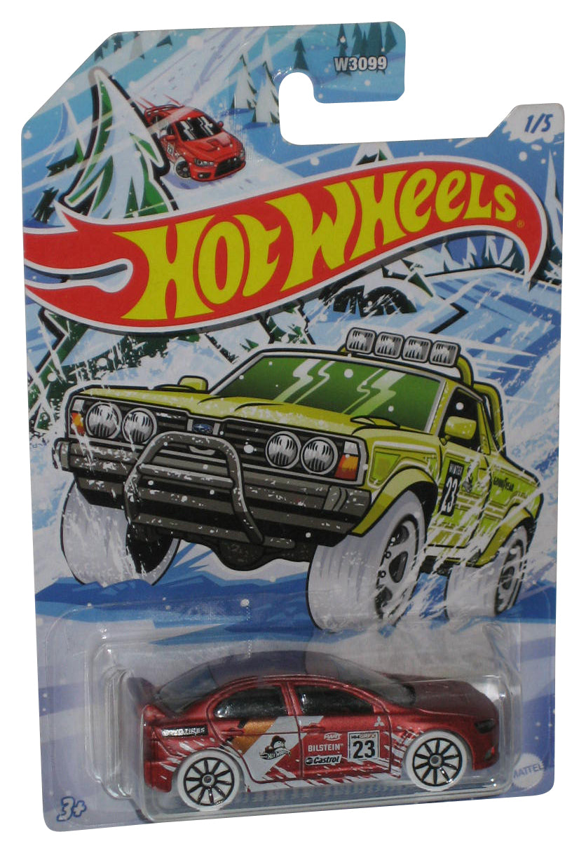 Hot Wheels Holiday Winter (2021) Red 2008 Lancer Evolution Toy Car 1/5