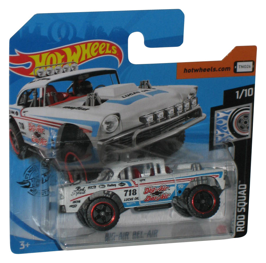 Hot Wheels Rod Squad 1/10 (2020) White Big-Air Bel-Air Car 179/250 - (Short Card)