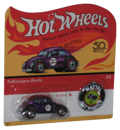 Hot Wheels 50th Anniversary Originals (2017) Purple Volkswagen Beetle Car 2/5 w/ Button