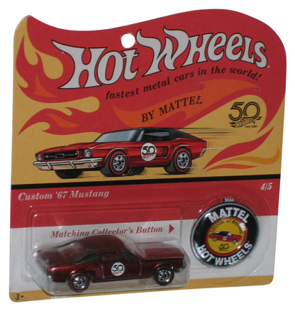 Hot Wheels 50th Anniversary Originals (2017) Red Custom '67 Mustang Toy Car 4/5 w/ Button