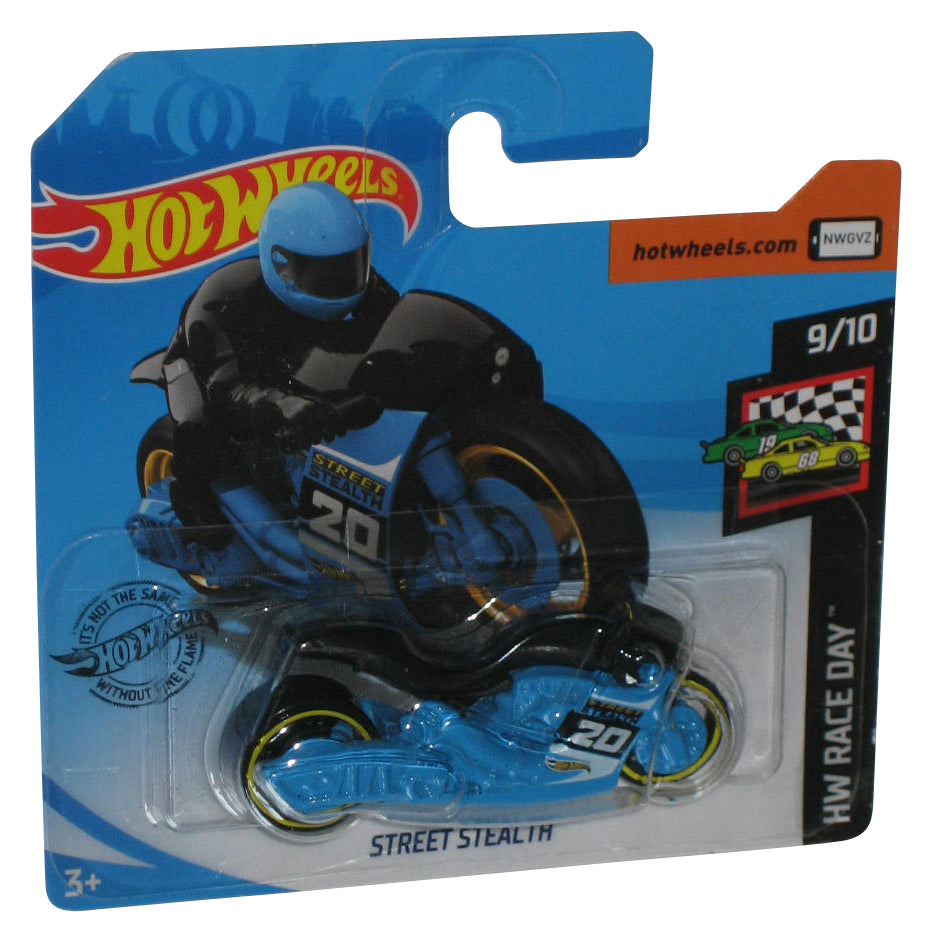 Hot Wheels HW Race Day 9/10 (2017) Blue Street Stealth Bike Toy 78/250 - (Short Card)