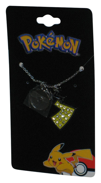 Pokemon Mini Silver Pokeball & Pikachu Tail (2016) SaleOne Metal Necklace
