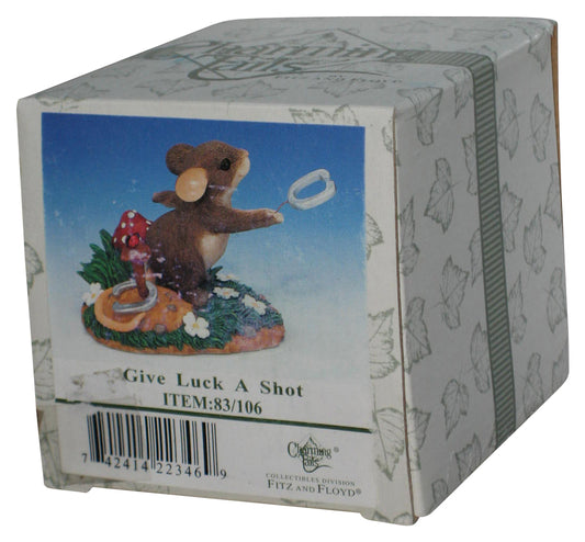 Charming Tails Give Luck A Shot Figurine 83/106 - (Mouse Playing Horseshoe)