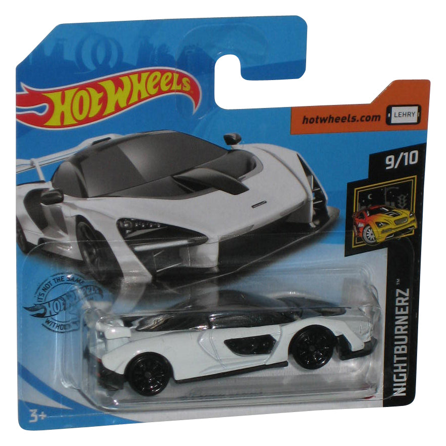 Hot Wheels Nightburnerz 9/10 (2017) White McLaren Senna Car 233/250 - (Short Card)