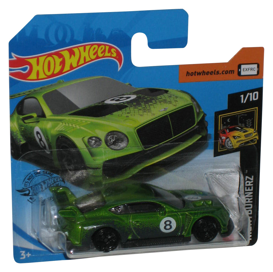 Hot Wheels Nightburnerz 1/10 (2020) Green 2018 Bentley Continental GT3 Car 246/250 - (Short Card)
