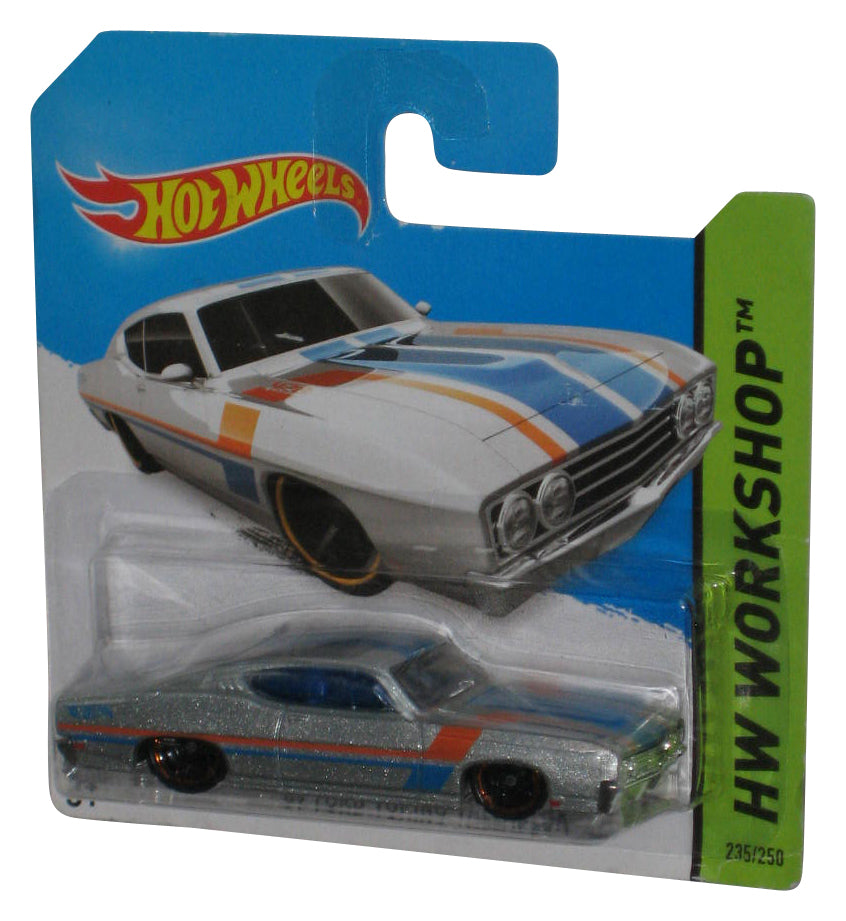 Hot Wheels HW Workshop (2013) White '69 Ford Torino Talladega Car 235/250 - (Short Card)
