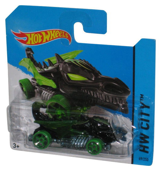 Hot Wheels HW City (2013) Green & Black Dragon Blaster Toy Car 69/250 - (Short Card)
