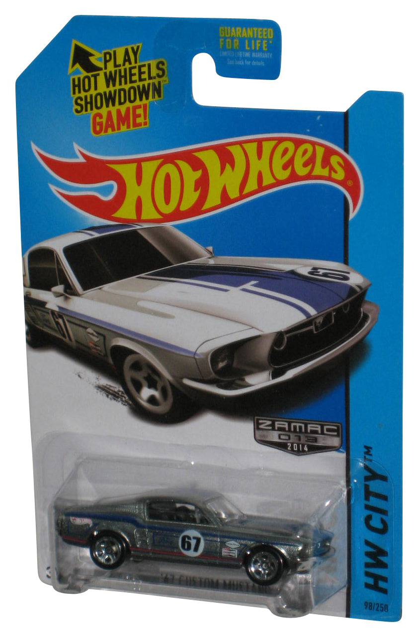 Hot Wheels HW City (2014) Zamac 013 Silver '67 Custom Mustang Toy Car 98/250