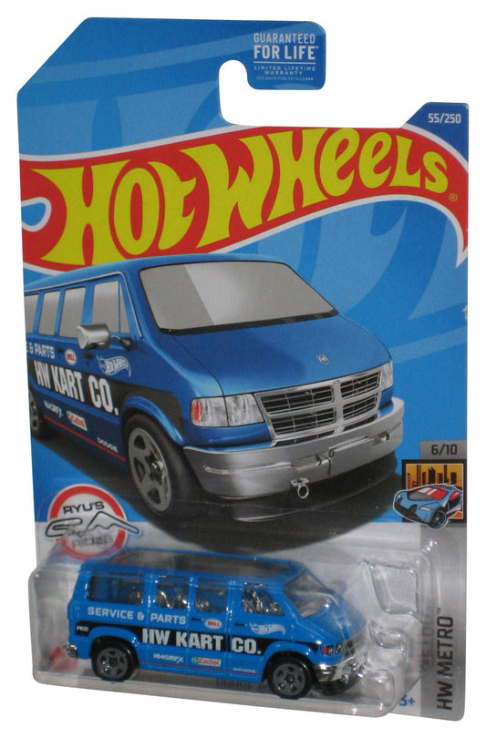 Hot Wheels HW Metro 6/10 (2021) Blue Dodge Van Toy 55/250