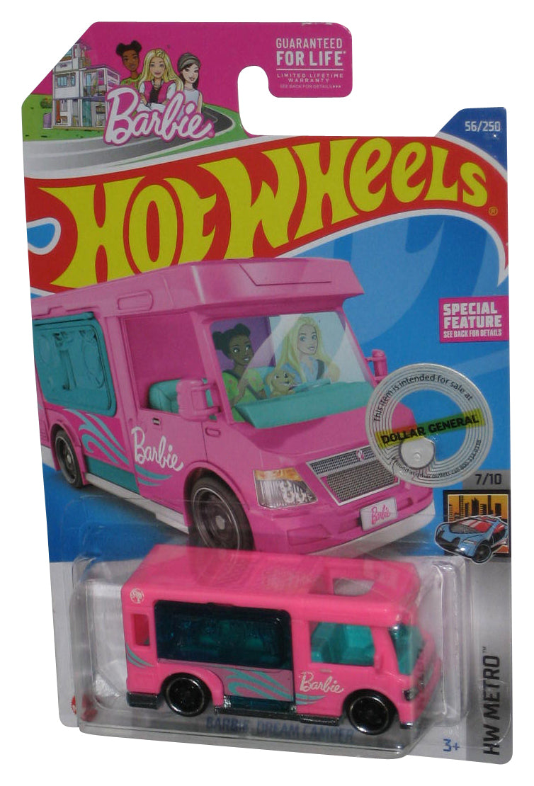 Hot Wheels HW Metro 7/10 (2021) Pink Barbie Dream Camper Car 56/250 - (Cracked Plastic)