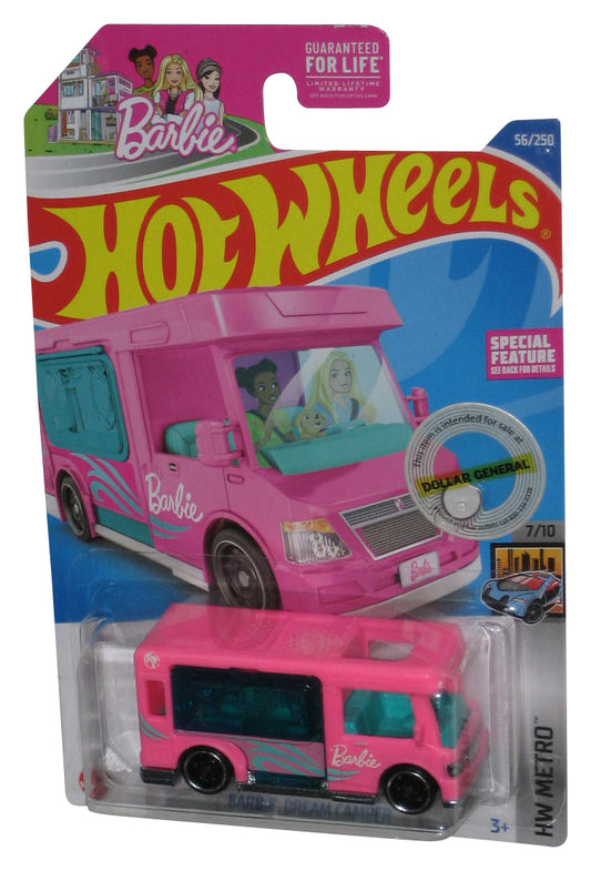 Hot Wheels HW Metro 7/10 (2021) Pink Barbie Dream Camper Car 56/250 - (Cracked Plastic)