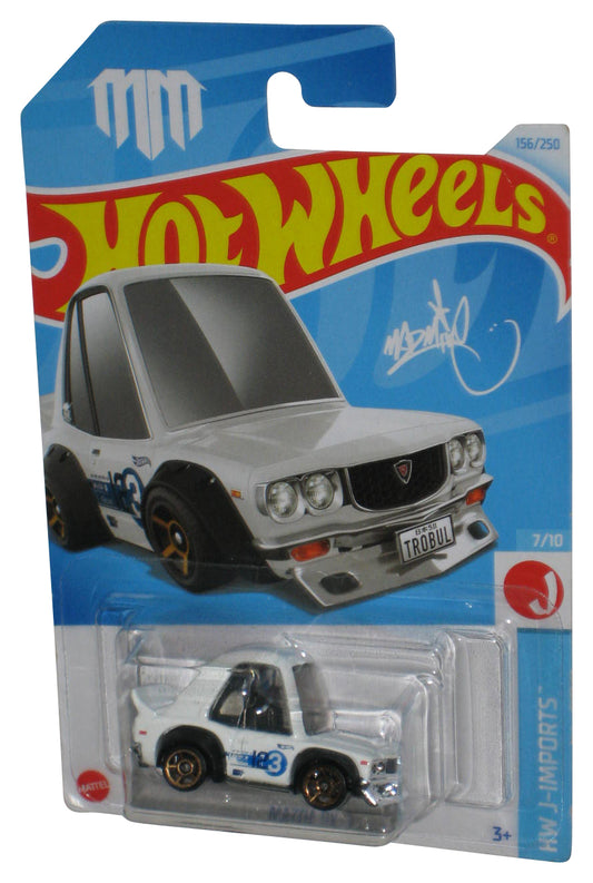 Hot Wheels HW J-Imports 7/10 (2024) White Mazda RX-3 Toy Car 156/250