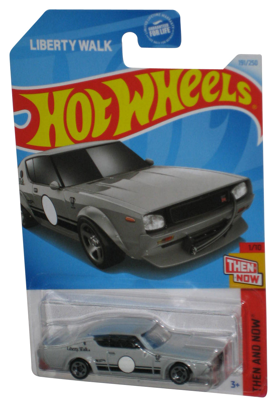 Hot Wheels Then And Now 1/10 (2021) Grey Nissan Skyline 2000GT-R LBWK Toy Car 191/250