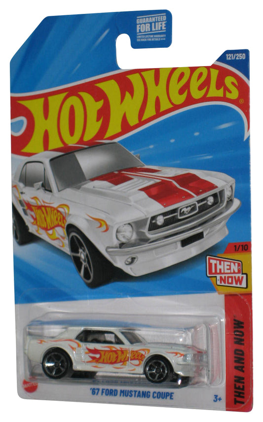Hot Wheels Then And Now 1/10 (2024) White '67 Ford Mustang Coupe Toy Car 121/250