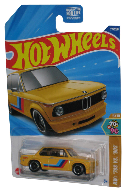 Hot Wheels HW 70s vs. 90s (2024) Yellow BMW 2002 Toy Car 77/250