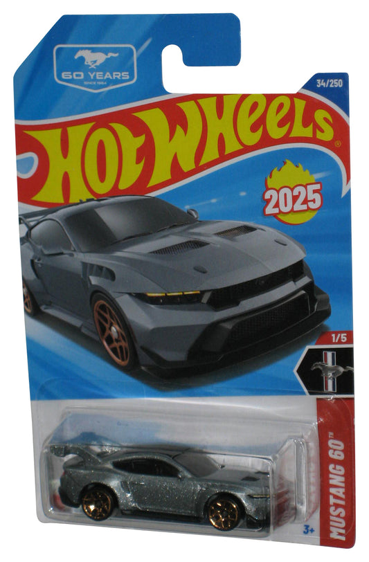 Hot Wheels Mustang 60 1/5 (2025) Silver Ford Mustang GTD Toy Car 34/250