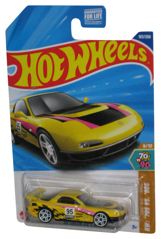 Hot Wheels HW 70s vs. 90s (2024) Yellow '95 Mazda RX-7 Drift Toy Car 163/250