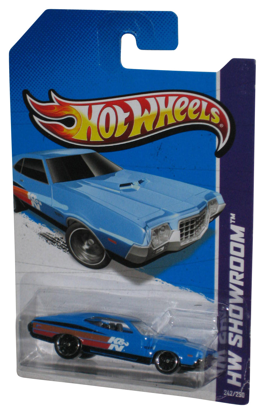 Hot Wheels HW Showroom (2013) Blue '72 Ford Gran Torino Sport Toy Car 242/250