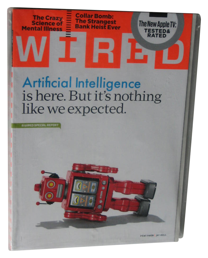 Wired January 2011 Magazine Book - (Artificial Intelligence Red Robot Cover)