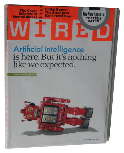 Wired January 2011 Magazine Book - (Artificial Intelligence Red Robot Cover)