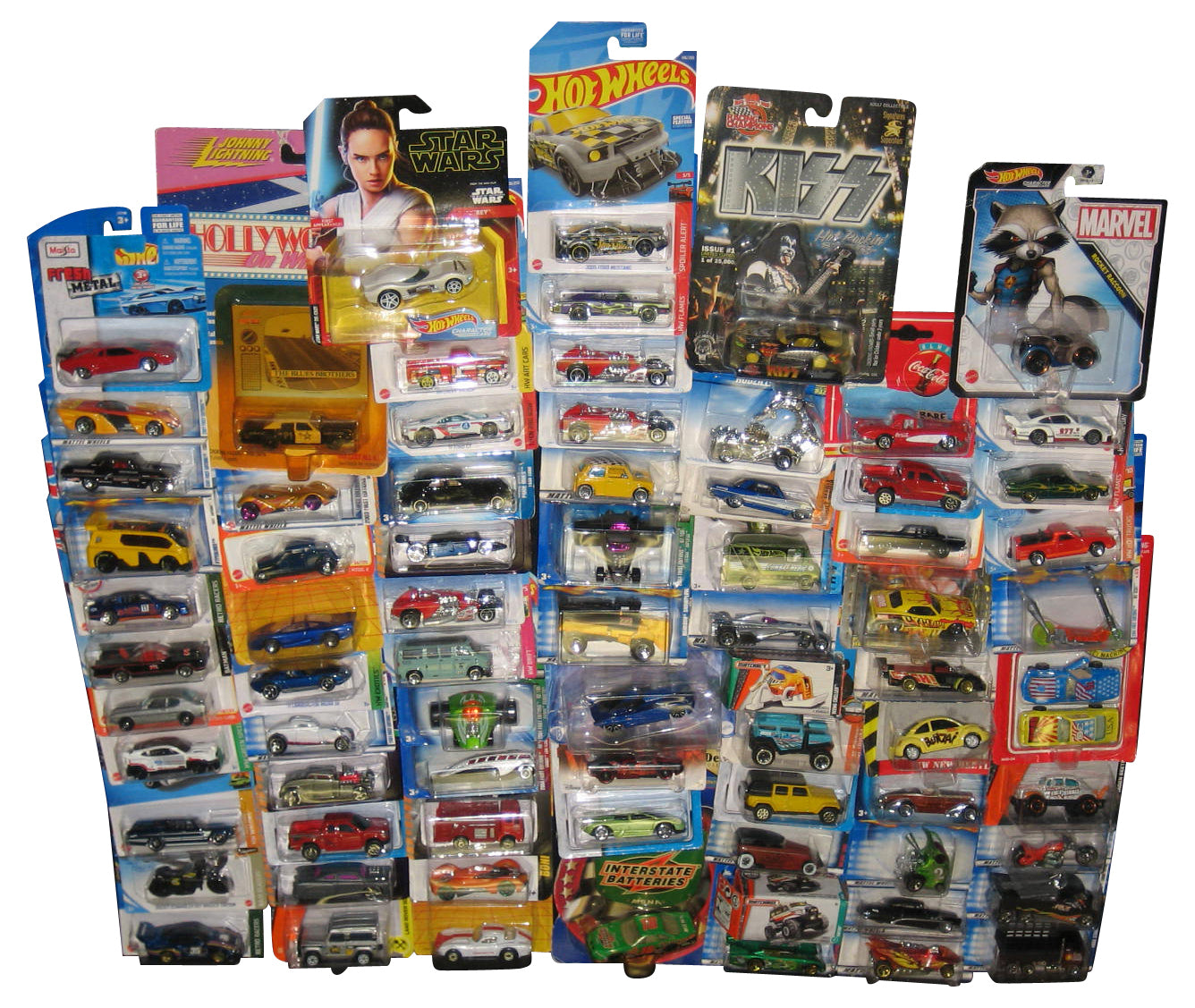 Hot Wheels, Maisto & Matchbox Mattel Die Cast Toy Cars - (Mixed Lot 75 Cars)