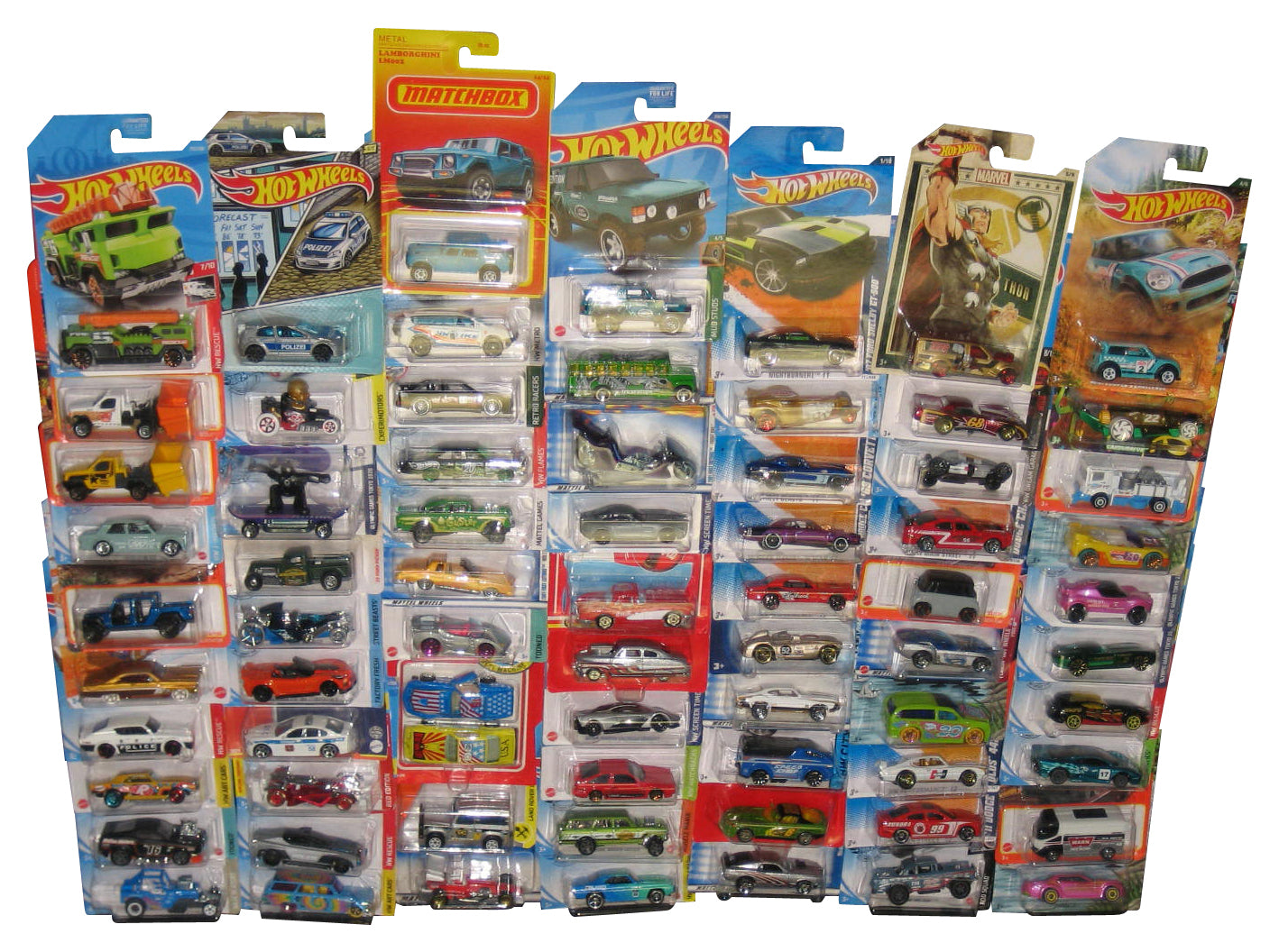 Hot Wheels Matchbox & Misc Mattel Die Cast Toy Cars - (Mixed Lot 70 Cars)