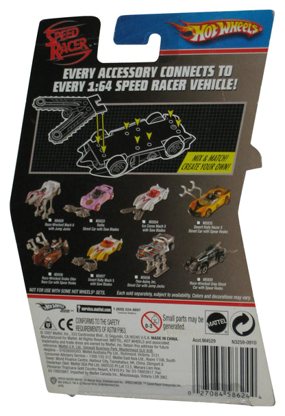 Speed Racer Movie Hot Wheels (2007) Mattel Kellie Gearbox Kalinkov Yellow Toy Car w/ Saw Blades