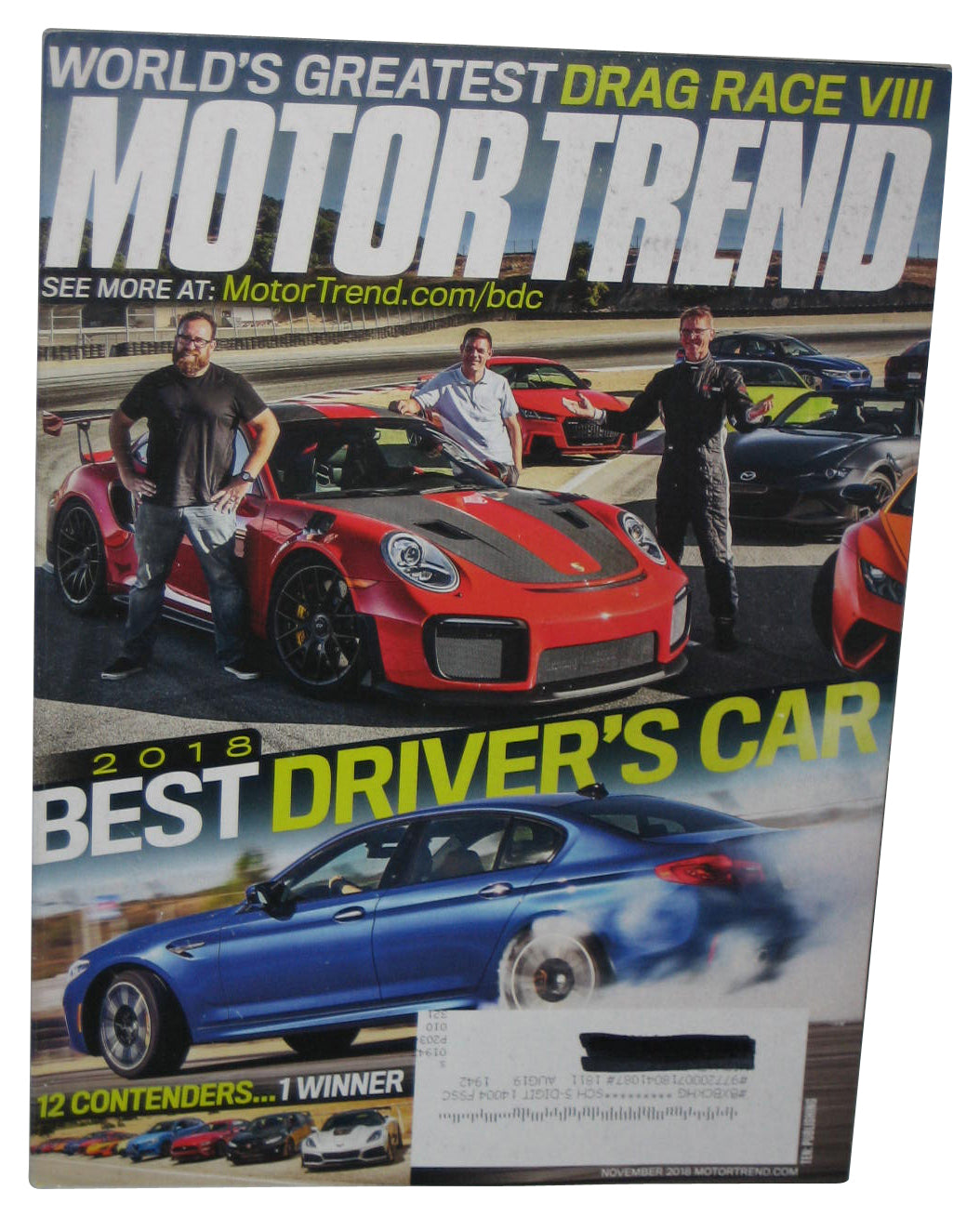 MotorTrend November 2018 Vol. 70. No. 11 Magazine Book - (Best Driver's Cover)