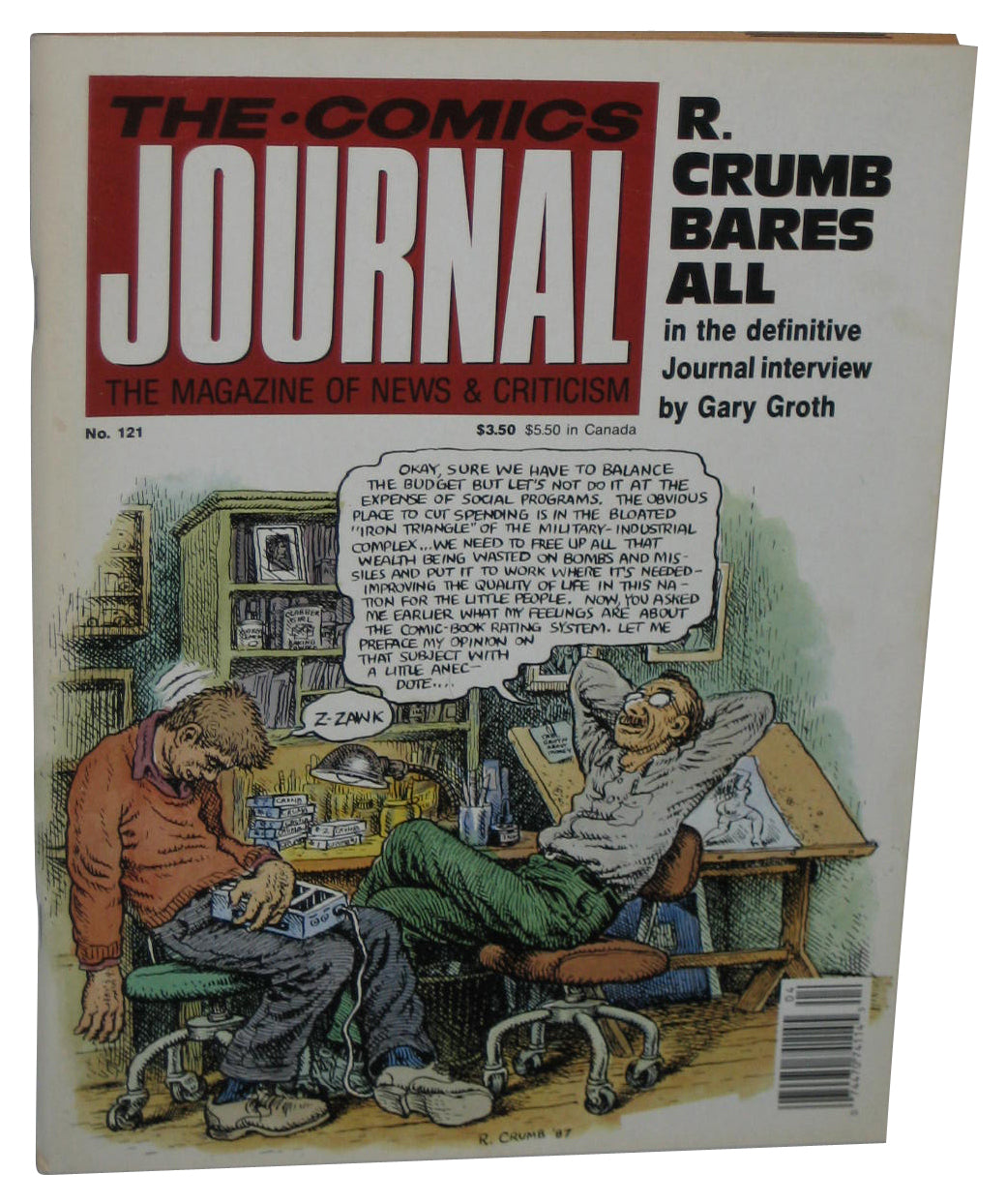 The Comics Journal (1988) Paperback Magazine Book #121 - (R. Brumb Bares All Cover)