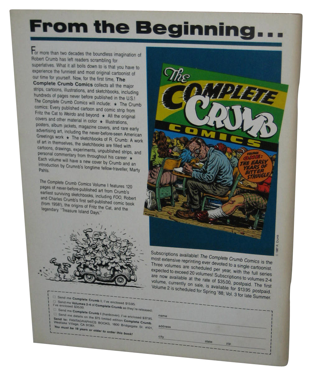 The Comics Journal (1988) Paperback Magazine Book #121 - (R. Brumb Bares All Cover)